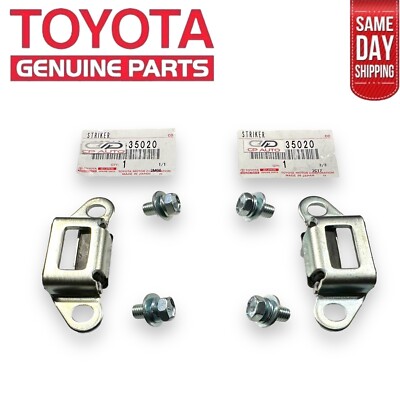 95 - 04 TOYOTA TACOMA TAILGATE LEFT RIGHT LOCK STRIKER PLATE SET OEM NEW
