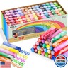 UZLU 90 PCS Sidewalk Chalk 30 Color Tie Dye Drawing Chalks for Kids, Colored Jumbo Washable Chalk Giant Box Non-Toxic Dustless,Painting on Sidewalk Bulk,Outdoor Art, Blackboard, Playground