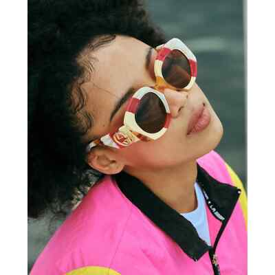 Pre-owned Gucci Sunglasses Gg1308s 003 Havana Red Ivory Gold Brown Lens Women Authentic In Ivory Red Havana