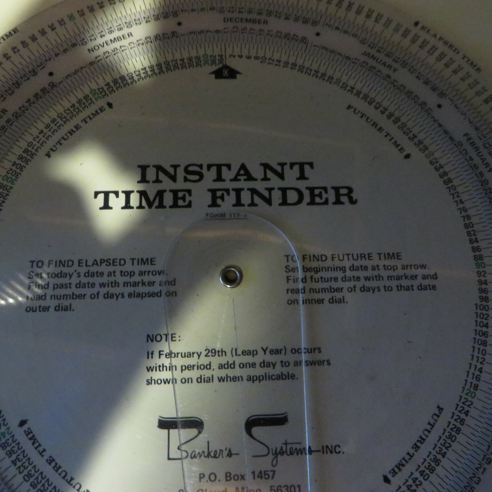VINTAGE INSTANT TIME FINDER BAKER;S SYSTEMS INC.