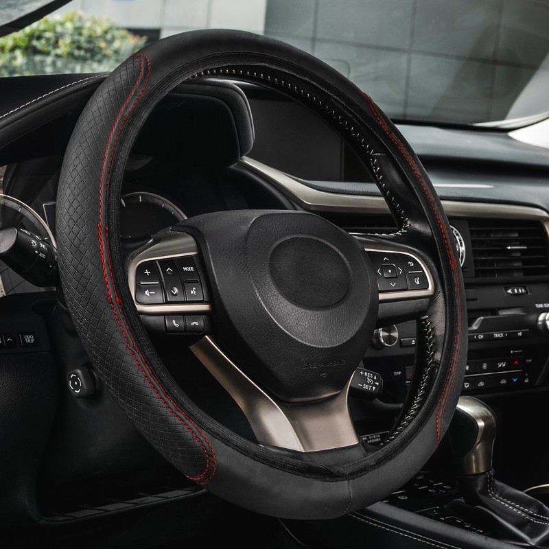 Steering Wheel Cover For Good Grip Auto Accessories 15" Blac