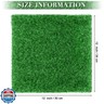 TURSTIN 12 Pieces Artificial Grass Mat Square 12 x 12 Inch Fake Turf Patch Indoor Outdoor Garden Lawn Patio Balcony Synthetic Turf Mat Realistic Grass Rug for Crafts Miniature Garden DIY, Dark Green