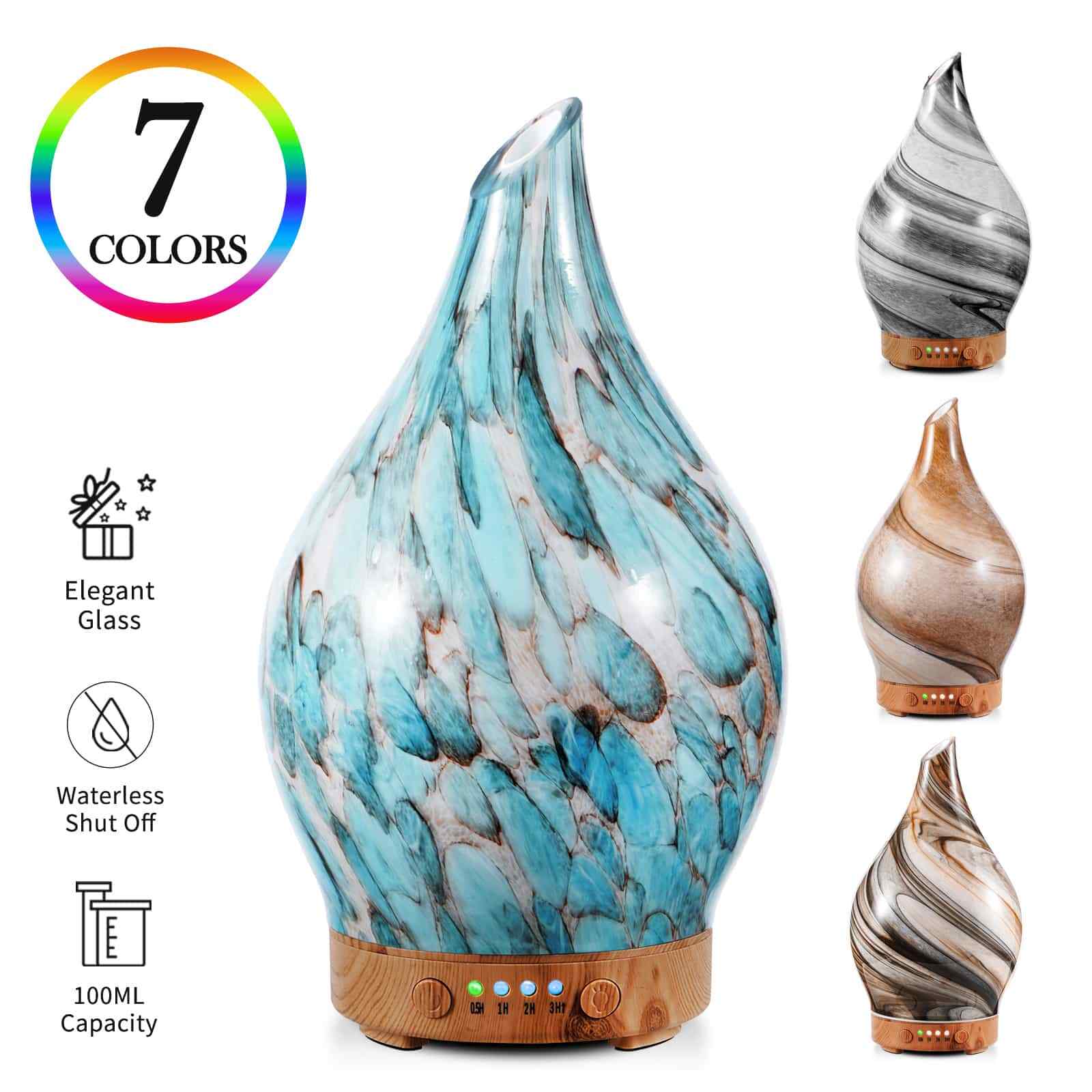 Diffuser Humidifier Glass Aromatherapy Ultrasonic Bpa Free