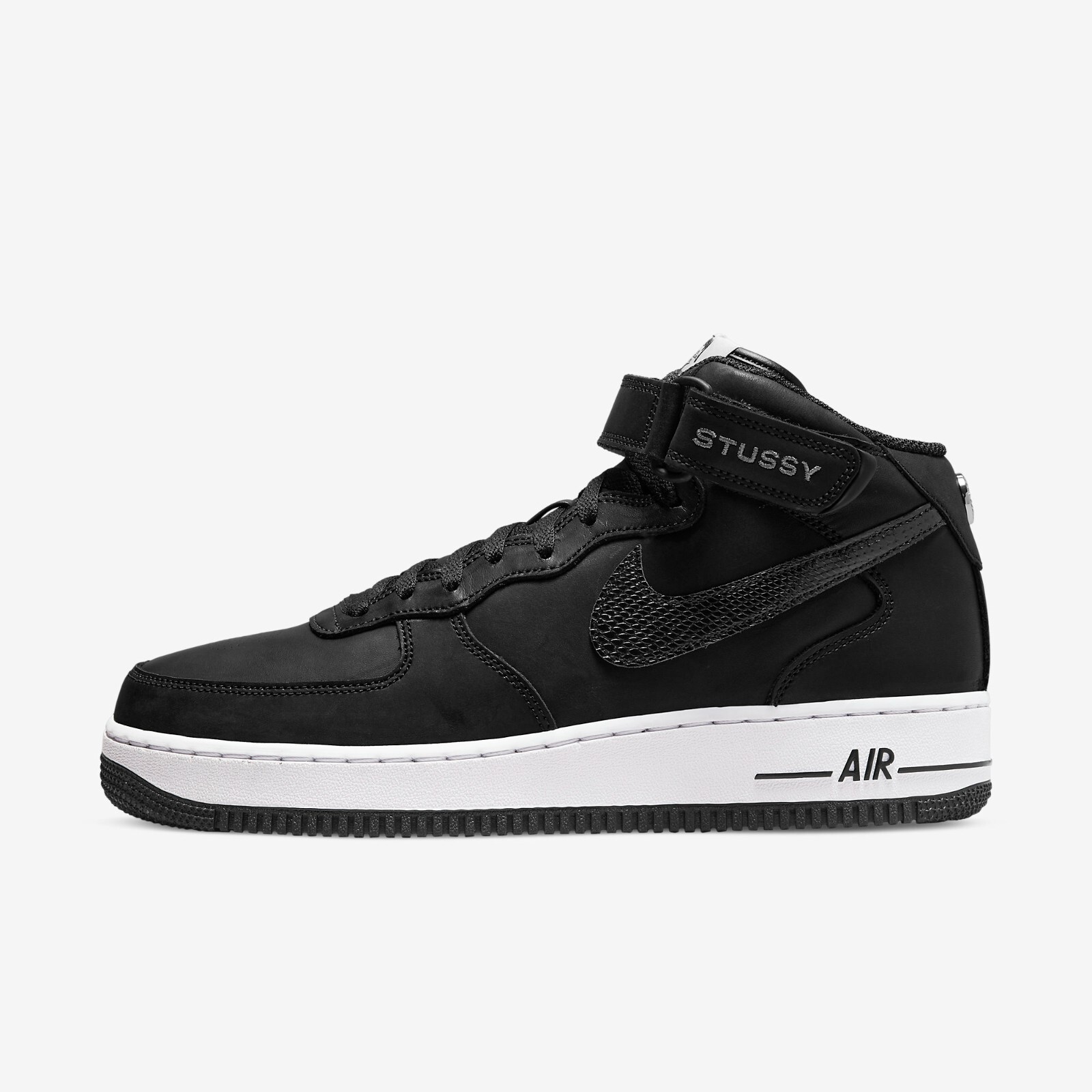 

Кроссовки Nike x Stussy Air Force 1 07 Mid SP Black DJ7840-001, Черный, Nike Air Force 1