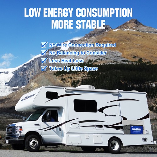 LiFePO4 24V 100Ah Lithium Battery BMS Solar Deep Cycle Off-grid RV Camper Marine