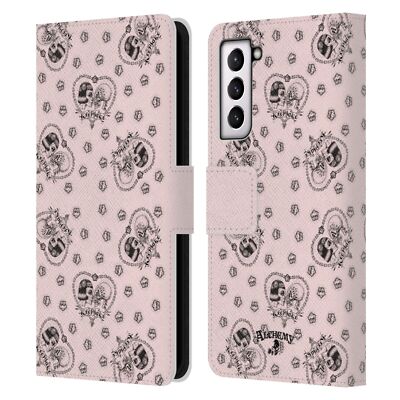 OFFICIAL ALCHEMY GOTHIC PATTERNS LEATHER BOOK WALLET CASE FOR SAMSUNG PHONES 4