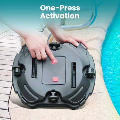 Cordless Robotic Pool Cleaner Vacuum Self-Parking Dual-Motor Strong Suction Blue