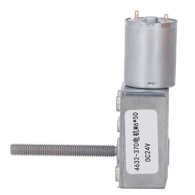 DC Geared Motor Brass Coil CW CCW Self Locking Worm Gear Motor M6 DC24V 150RPM