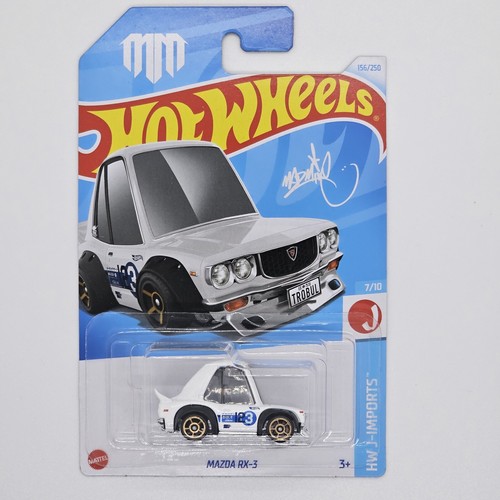 HOT WHEELS MAZDA RX-3 WHITE TOONED 2024 Series J IMPORTS CAR | eBay