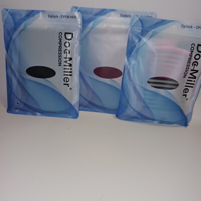 Lot of 3 Doc Miller Open Toe Socks Compression Socks 15-20 mmHg Varicose Veins
