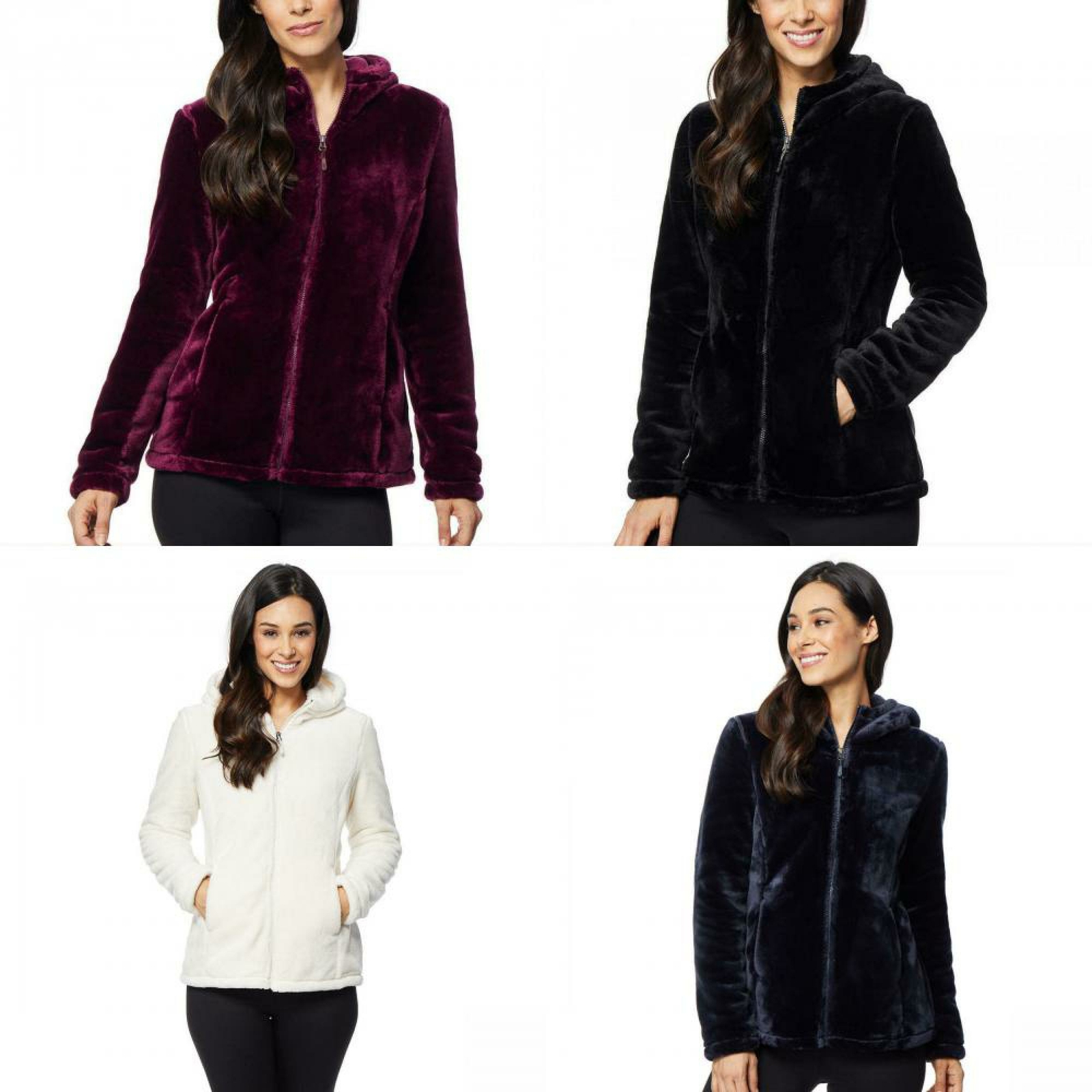 nWT 32 Degrees Heat Women's Hooded Plush Faux Fur Fleece Jacket. 1412211: TrueGether.com