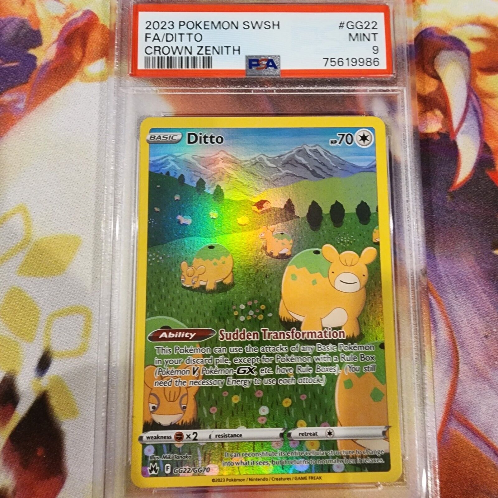 Ditto Full Art GG22/GG70 Pokemon CROWN zenith PSA 9 Mint Ditto Full Art GG22/GG70 Pokemon CROWN zenith PSA 9 Mint