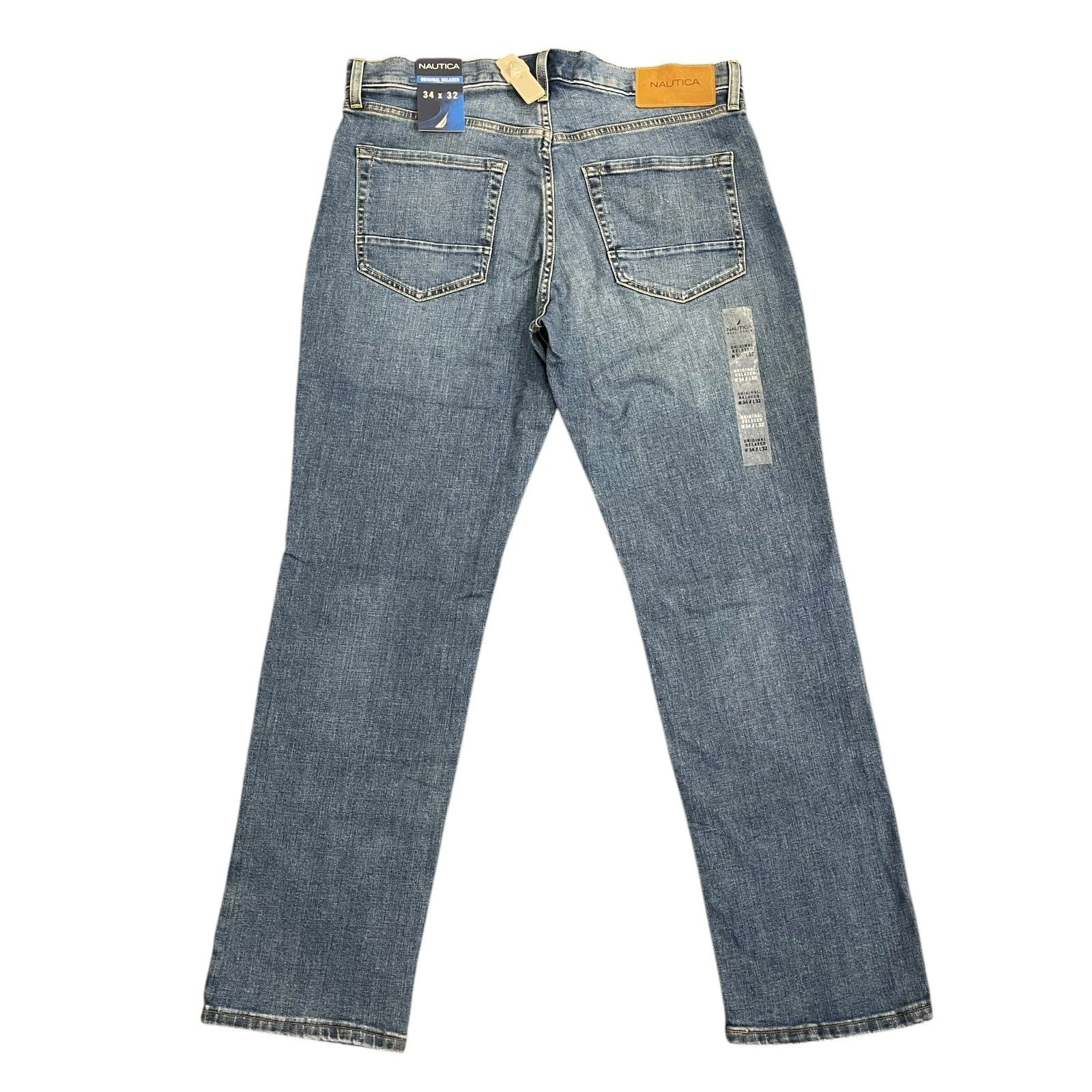 NWT Nautica Men's Original Relaxed Straight Stretch Denim Jeans 4 Colors All Siz