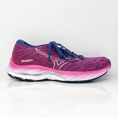 

Mizuno Womens Wave Rider 26 411377 6WHG Розовые кроссовки для бега Размер 8, Розовый, Wave Rider 26