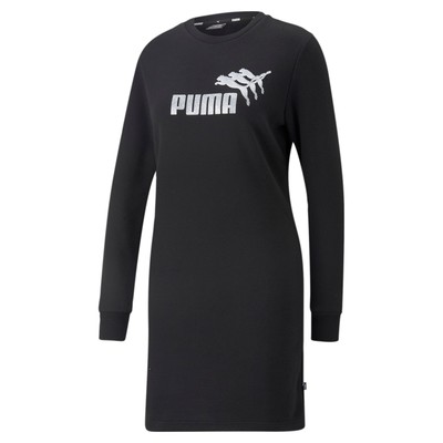 

Женское черное повседневное платье Puma Sparkle с длинным рукавом и круглым вырезом 67399801, Черный