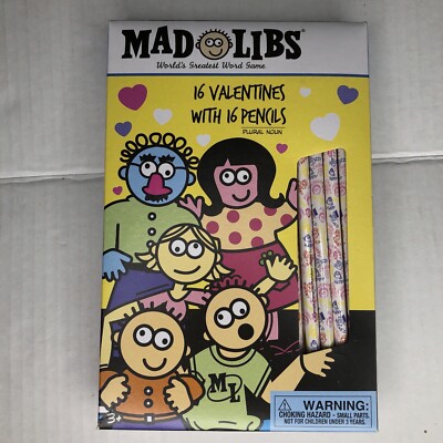 MAD LIBS Valentine Cards and Pencils Happy Valentine s Day Fun Unopened NEW