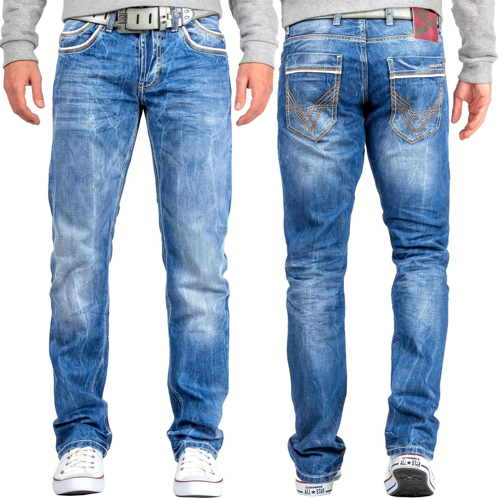 Cipo & Baxx Herren Jeans Classic Regular Fit Streetwear Freizeithose Übergrößen
