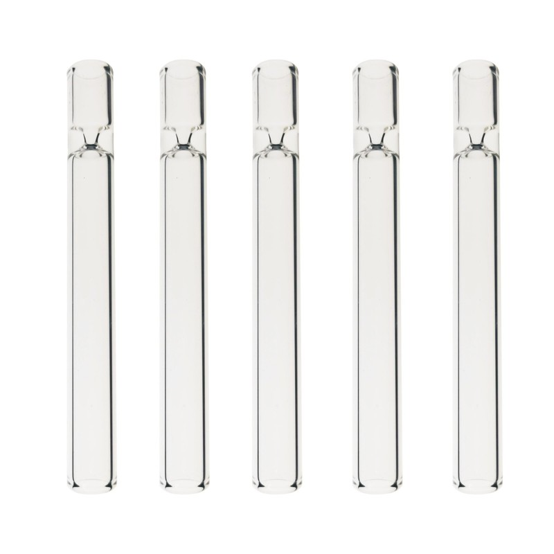 5-piece Thick Pyrex Glass Chillum Tobacco Pipe, Smoking pipe, Smooth