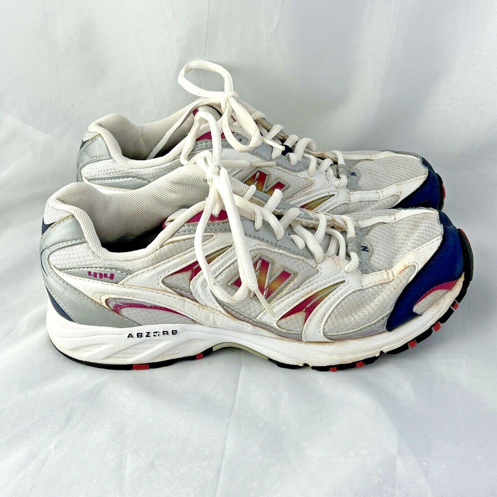 New Balance 414 Sneakers Womens 8 White Pink Lace Up New Balance 414 Sneakers Womens 8 White Pink Lace Up