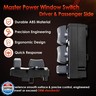 Master Power Window Switch Driver and Passenger Side 4 Door, Compatible with 1995-2001 Chevy GMC C1500 C2500 C3500 K1500 K2500 K3500 Tahoe Yukon Blazer Cadillac, Replaces# 15151360, 15151362