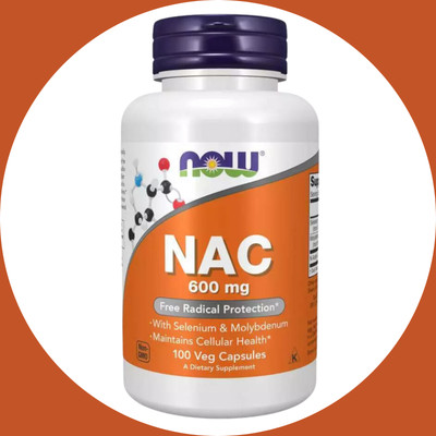 NOW Foods NAC 600 mg 100 Veg Capsules 09/2026EXP W/ Selenium MolybdenumUPS 2Pack