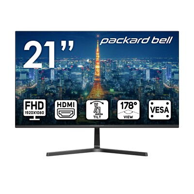 Packard Bell 21 Inch Computer Monitor 1920 x 1080, VESA Mountable, Office/Home