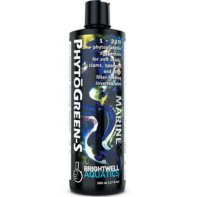Brightwell Aquatics PhytoGreen-S 500mL Phytoplankton Liquid Food for Live Coral