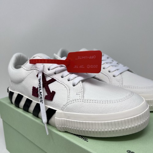Pre-owned Off-white Low Vulcanized Women's Sneakers Size 39 Eu / 9 Us White Violet