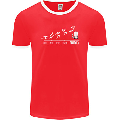 Week to Friday Weekend Beer Funny Alcohol Mens Ringer T-Shirt FotL