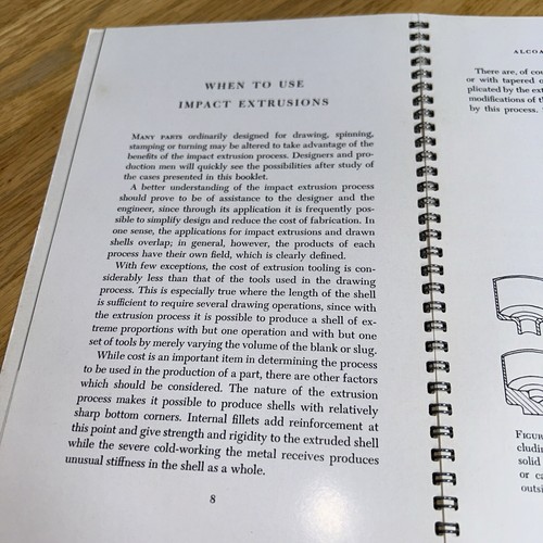 1948 ALCOA ALUMINUM IMPACT EXTRUSIONS Book - Aluminum Company of America