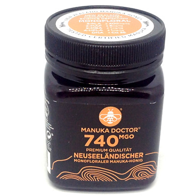 Miel MANUKA DOCTOR première qualité 740 MGO - 250g - 03/2026 monofloral