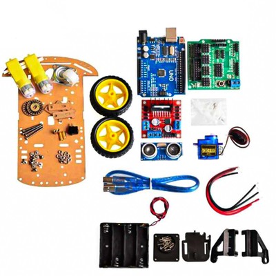 2WD Ultrasonic Avoidance Tracking Motor Smart Robot Car Chassis Wheel DIY Kit