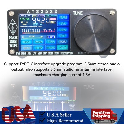 Upgraded ATS-25X2 APP Network WIFI All Band DSP Radio Receiver FM LW MW SW