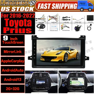 For Toyota Prius 2016-2022 2+32G Wireless Carplay Android 13 Car Radio Stereo BT
