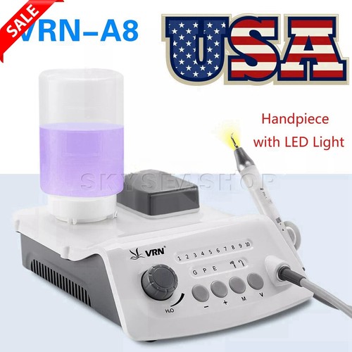 Dental Ultrasonic Piezo Electric Scaler +LED Handpiece 5 Tips fit Cavitron EMS