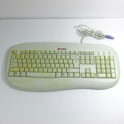 Vintage Labtec Keyboard White MODEL Y-SM46 Tested