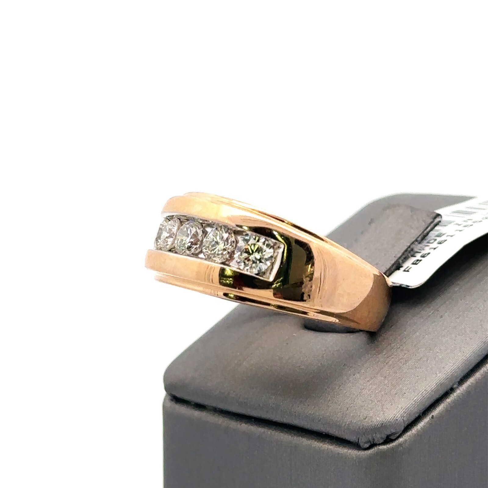 Pre-owned Handmade 14k Yellow Gold 1.00 Ct Diamond Men's Wedding Band, 10.1g, Size 10.5, S107954 In White