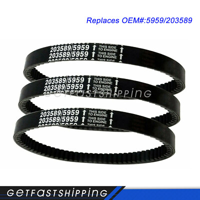 3PC 30 Series Go Kart Cogged Torque Converter Drive Belt 203589-3 For Comet 5959