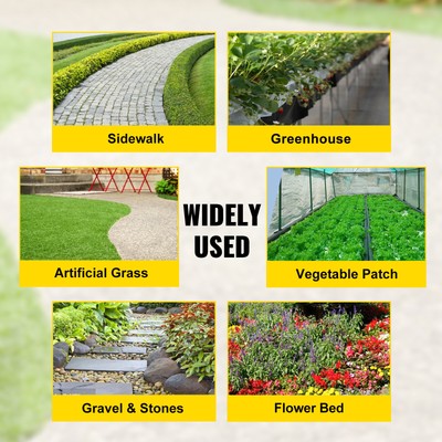 VEVOR 4 x 100 ft Woven Weed Barrier Landscape Fabric Ground Cover Black 5.8OZ