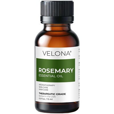 Rosemary Essential Oil by Velona 0.5 -32 FlOz Therapeutic Grade for Aromatherapy