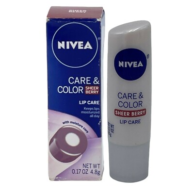 Nivea A Kiss Care & Color Lip Care Sheer Berry Tinted Moisturizer Balm RARE