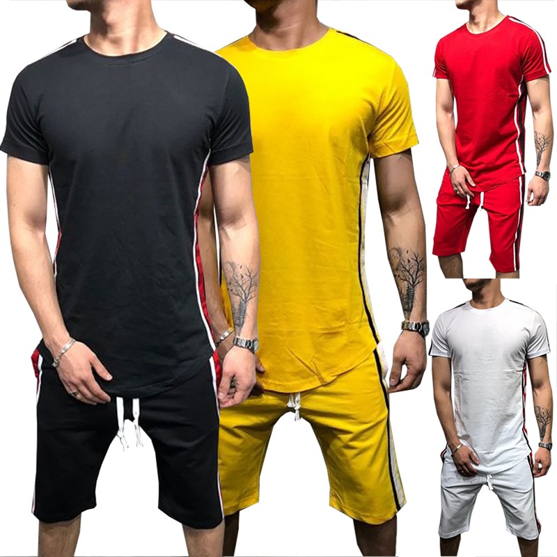 mens tracksuit with side stripe