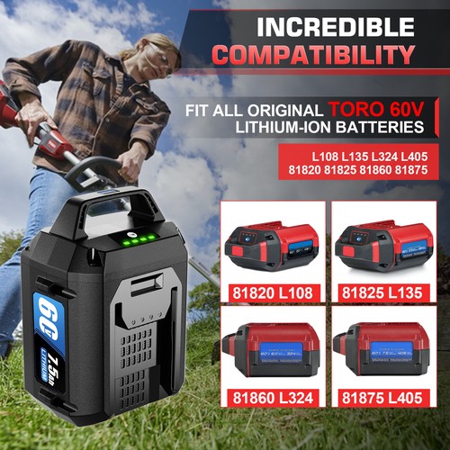 7.5Ah Lithium-ion Battery Pack for ‎Toro 60V Battery L108 L135 L216 L324 L405