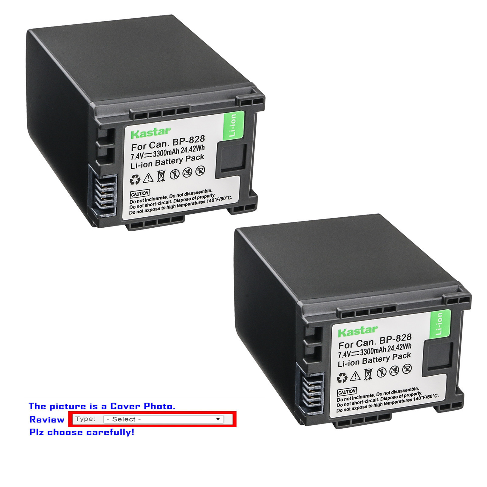 Canon バッテリー BP-828 2個セット (ジャンク扱いでお願いし