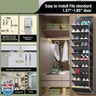 Kotkn 10 Tier Over The Door Organizer - Heavy Duty Hanging Storage Rack with Sturdy Oxford Fabric, Holds 20+ Pairs of Footwear, Boots and Sneakers, Saves 50% Closet Space (Black)
