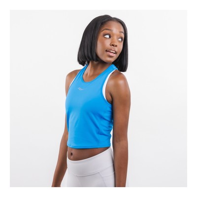 

Saucony Женское Saucony X cycora Облегающая майка Ocean  Одежда