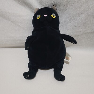 Shinada Global Mochi Neko Black Cat Plush Japan stuffed 11'' Toy Soft NO TAG