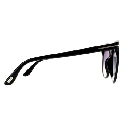 Pre-owned Tom Ford Sunglasses Maxim Ft0787 01b Shiny Black Smoke Grey Gradient In Gray