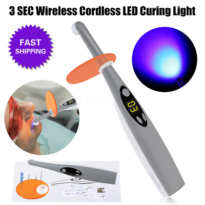 Dental Curing Lamp 3sec 1400-2200mw Light Lamp Resin Cure Wireless 5w JL