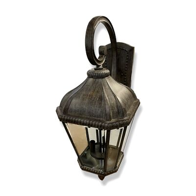 $248 Trans Globe Lighting Gray Portobello Burnished Rust Lantern Sconce